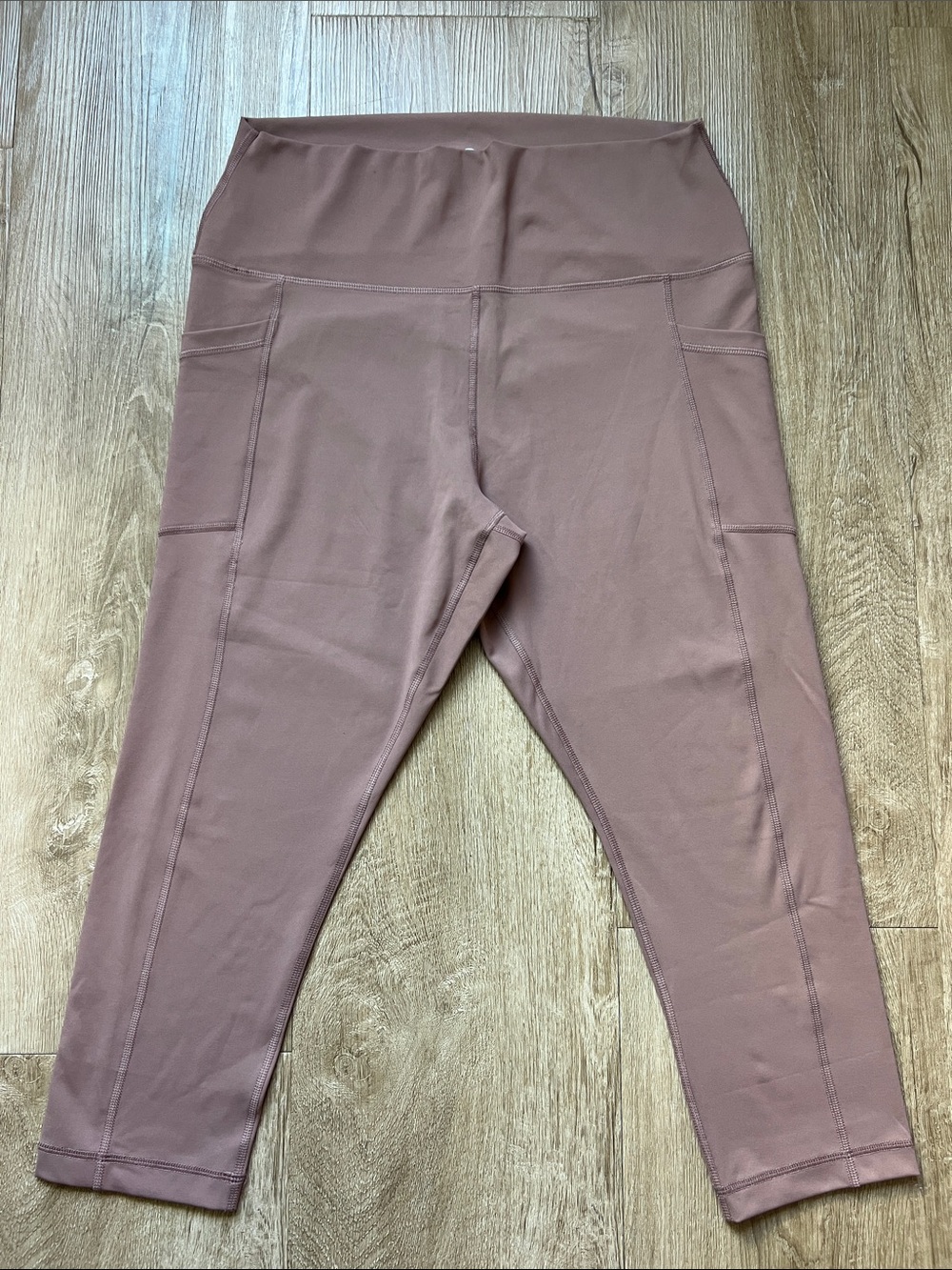 90 Degree by Reflex Women’s Dusty Rose High-Waist Capri Leggings Size XXL